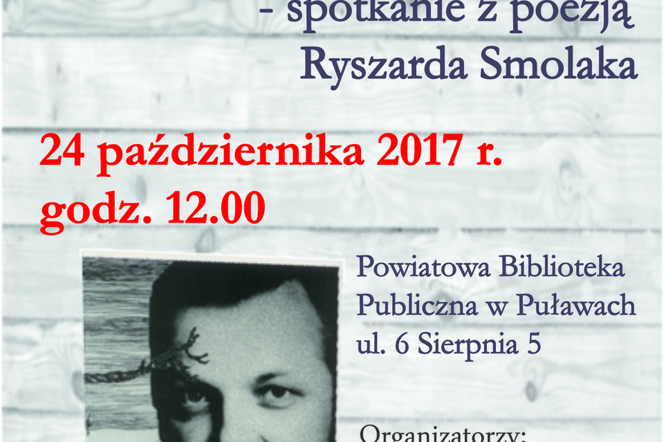 Powiatowy Kluk Książki - spotkanie z poezją Ryszarda Smolaka - Zdjęcie główne