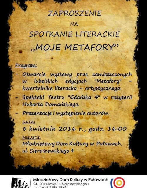 Spotkanie Literackie Moje Metamorfozy w MDK - Zdjęcie główne