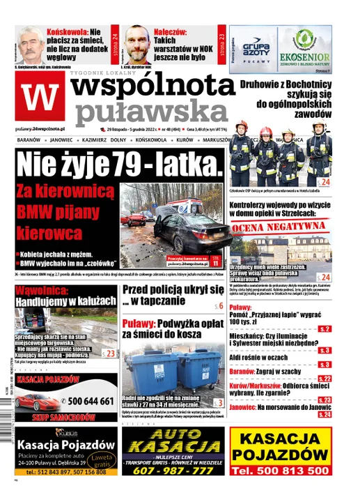 Najnowszy numer Wspólnoty Puławskiej (29 listopada 2022) - Zdjęcie główne