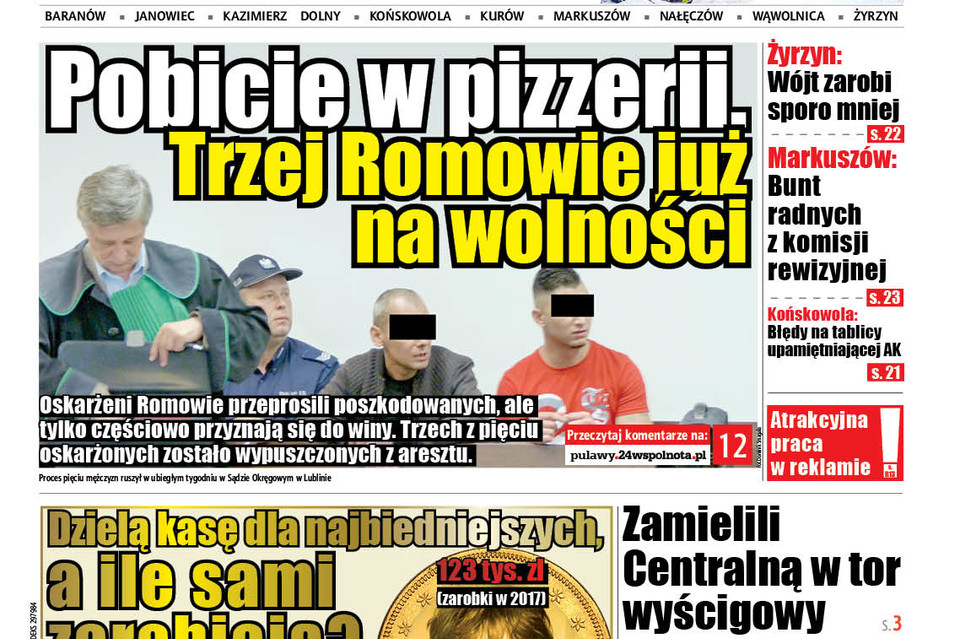 Pobicie w pizzerii. Trzej Romowie już na wolności - Zdjęcie główne