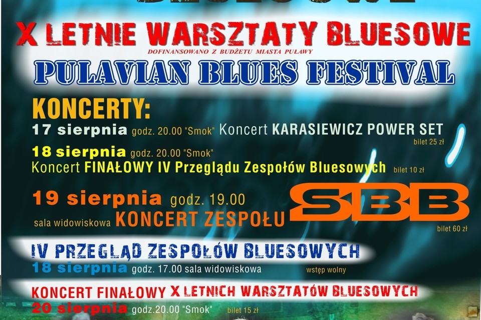 Puławskie Lato Bluesowe 2016 - program - Zdjęcie główne