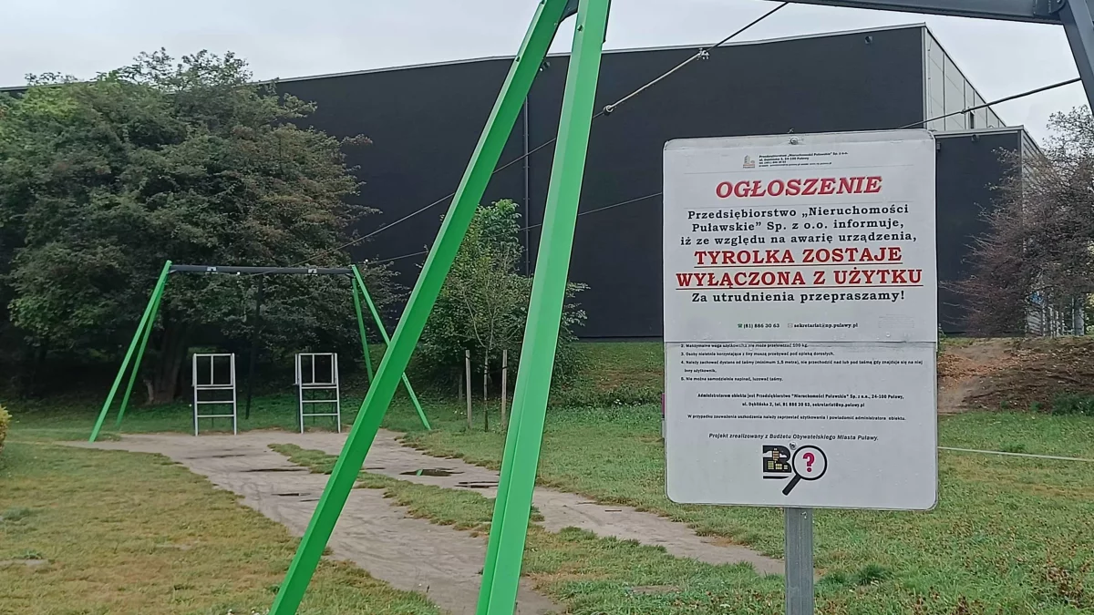 Wkrótce znów zjedziemy na tyrolce na puławskich błoniach - Zdjęcie główne