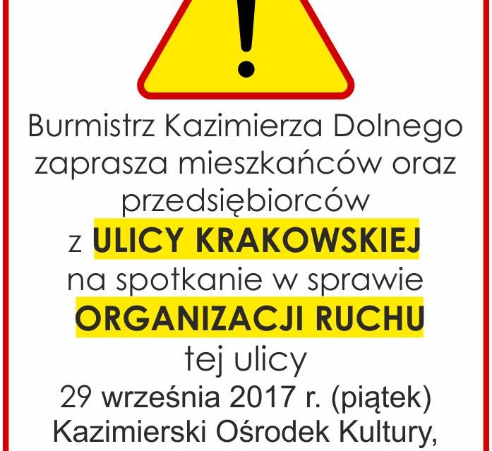 Spotkanie w sprawie organizacji ruchu na ul. Krakowskiej - Zdjęcie główne