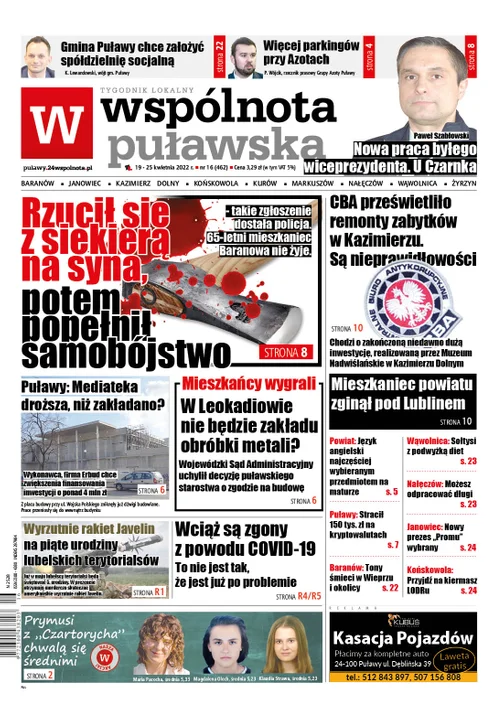 Najnowszy numer Wspólnoty Puławskiej (19 kwietnia 2022) - Zdjęcie główne