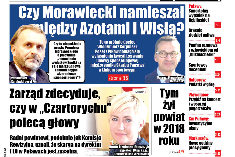 Czy Morawiecki namieszał między Azotami i Wisłą? - Zdjęcie główne