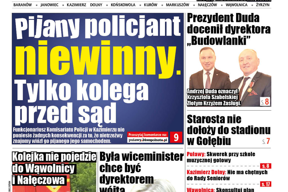 Pijany policjant niewinny, kolega przed sąd - Zdjęcie główne