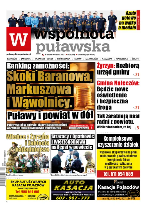 Najnowszy numer Wspólnoty Puławskiej (29 sierpnia 2023r) - Zdjęcie główne