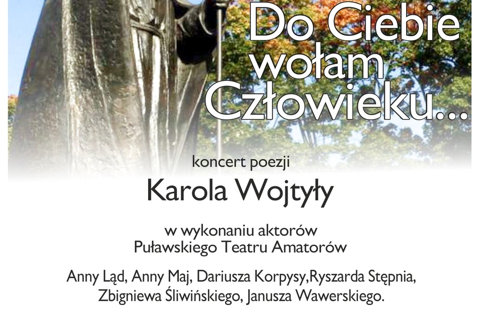 Koncert poezji Karola Wojtyły - Zdjęcie główne