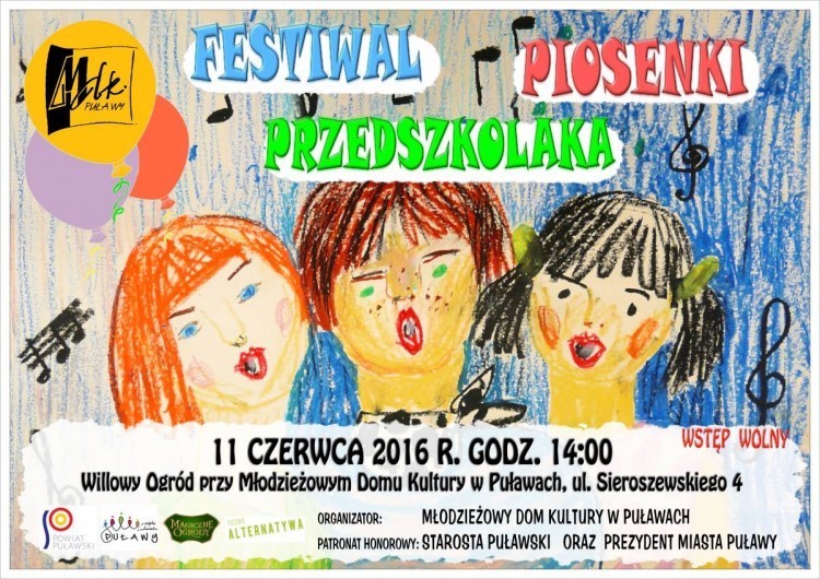 Festiwal Piosenki Przedszkolaka 2016 w MDK - Zdjęcie główne