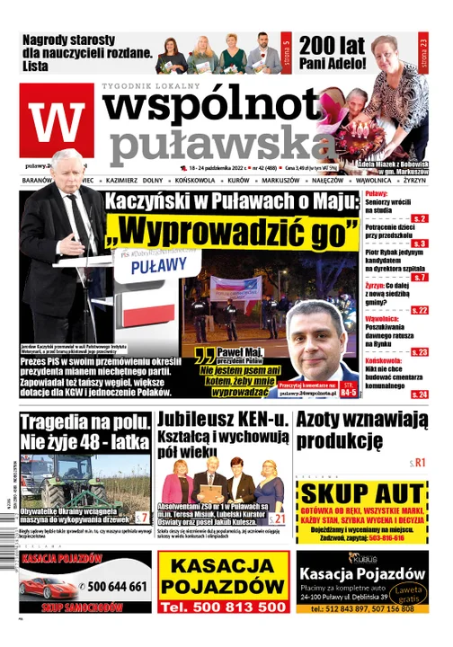 Najnowszy numer Wspólnoty Puławskiej (17 października 2022) - Zdjęcie główne