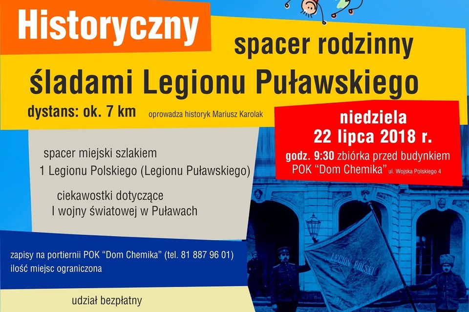 Historyczny spacer rodzinny śladami Legionu Puławskiego - Zdjęcie główne