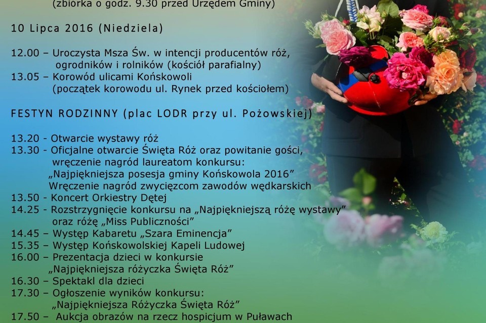 Święto Róż Końskowola 2016 - program - Zdjęcie główne