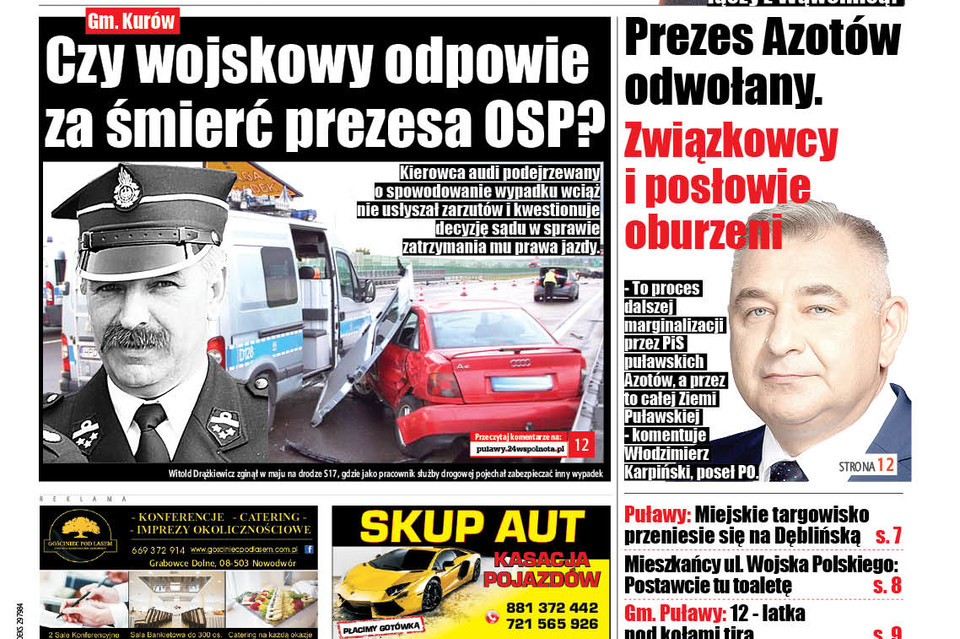 Czy wojskowy odpowie za śmierć prezesa OSP Kurów? - Zdjęcie główne