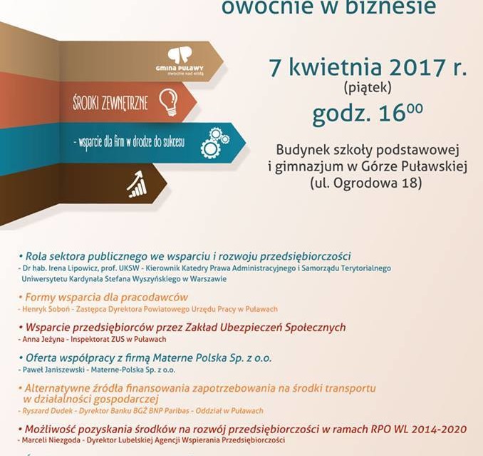 II Gminne Forum Gospodarcze „Gmina Puławy - owocnie w biznesie” - Zdjęcie główne