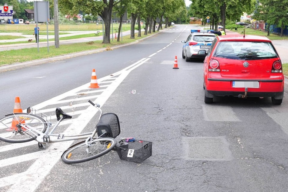 Wypadek z udziałem rowerzystki - Zdjęcie główne