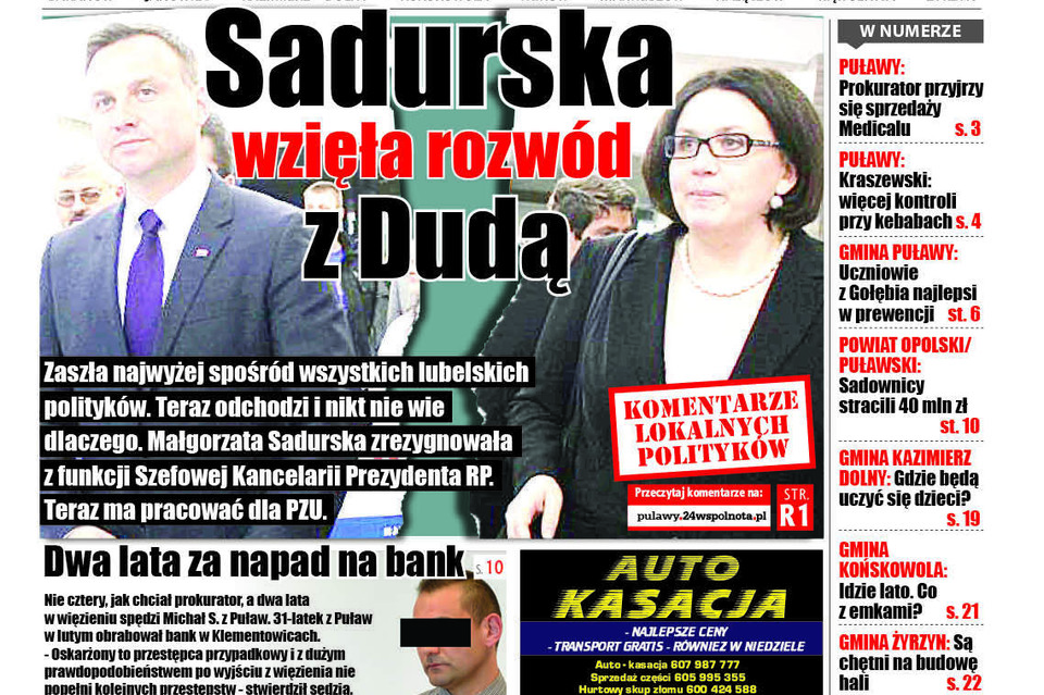 Sadurska wzięła rozwód z Dudą - Zdjęcie główne