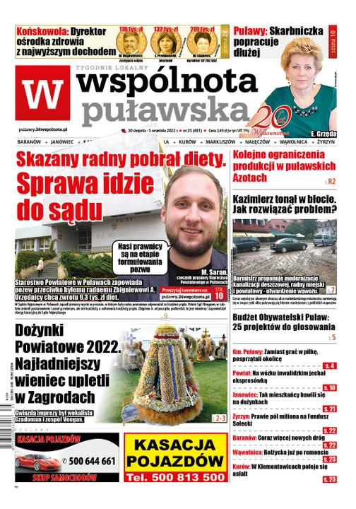 Najnowszy numer Wspólnoty Puławskiej (30 sierpnia 2022) - Zdjęcie główne