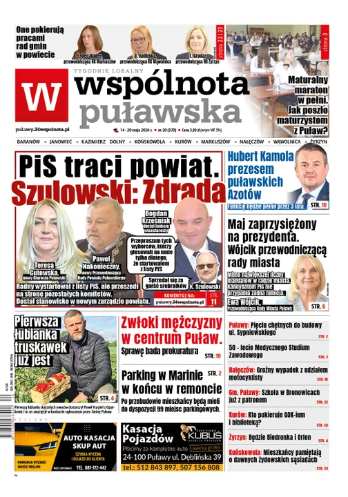 Najnowsze wydanie Wspólnoty Puławskiej 14 maja 2024r - Zdjęcie główne