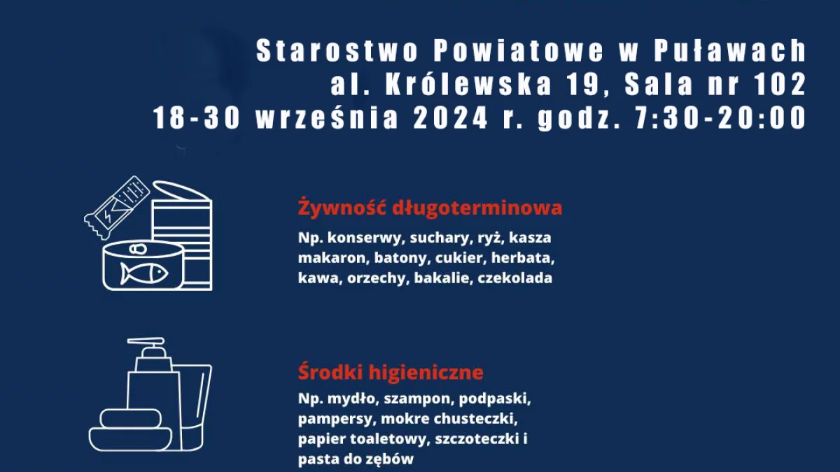 Otwórzmy nasze serca i pomóżmy powodzianom. Starostwo zapowiedziało zbiórkę produktów - Zdjęcie główne