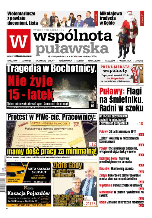 Najnowsze wydanie Wspólnoty Puławskiej - 12 grudnia 2023 r - Zdjęcie główne