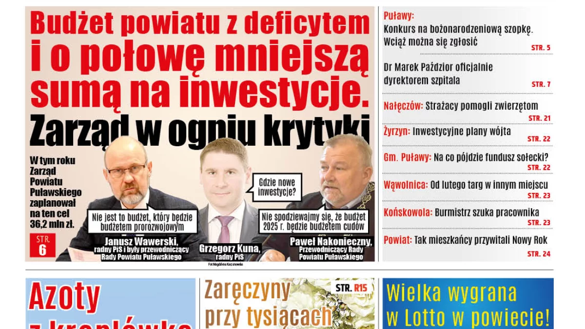 Najnowsze wydanie Wspólnoty Puławskiej (7 stycznia 2025 r.) - Zdjęcie główne