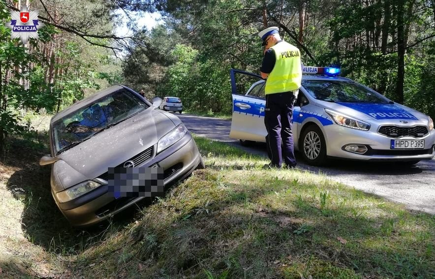 Pijany wjechał do rowu, a później pomaszerował w stronę domu - Zdjęcie główne