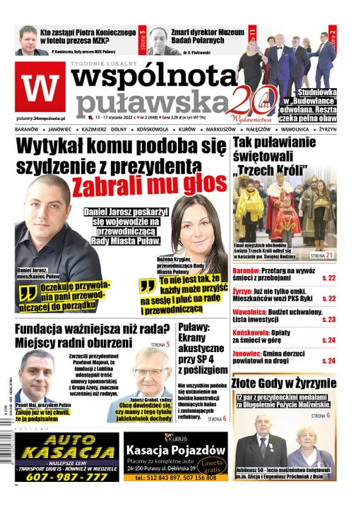 Najnowszy numer Wspólnoty Puławskiej (11 stycznia 2022) - Zdjęcie główne