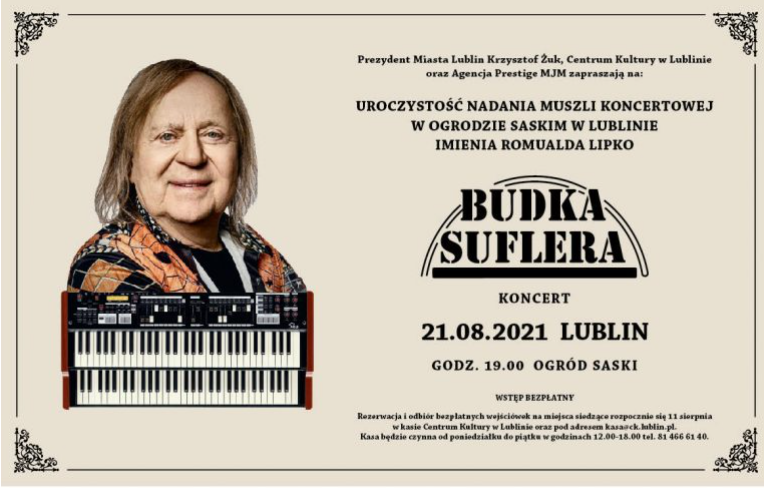 Lublin: Uczczą pamięć Romualda Lipko. Budka Suflera zagra koncert, Muszla Koncertowa dostanie imię - Zdjęcie główne