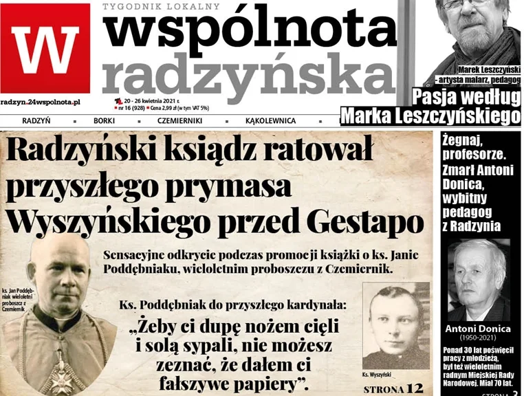 Ksiądz, który ratował przyszłego prymasa Stefana Wyszyńskiego przed Gestapo - Zdjęcie główne