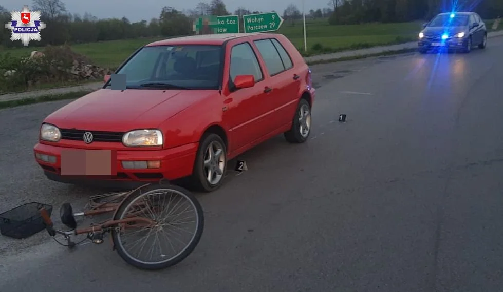 Powiat radzyński: Pijany kierowca potrącił rowerzystkę - Zdjęcie główne