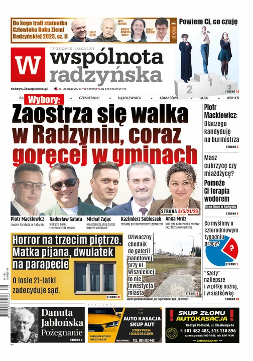 Najnowsze wydanie Wspólnoty Radzyńskiej 20 lutego 2024r - Zdjęcie główne