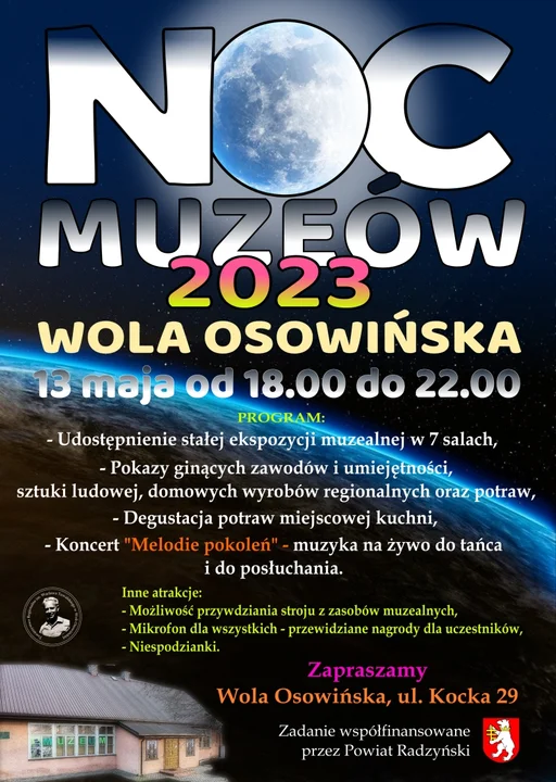 Zaproszenie na Noc Muzeów w Woli Osowińskiej - Zdjęcie główne