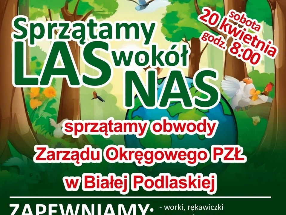 20 kwietnia - akcja „Sprzątamy Las wokół Nas” w Olszewnicy w gminie  Borki - Zdjęcie główne