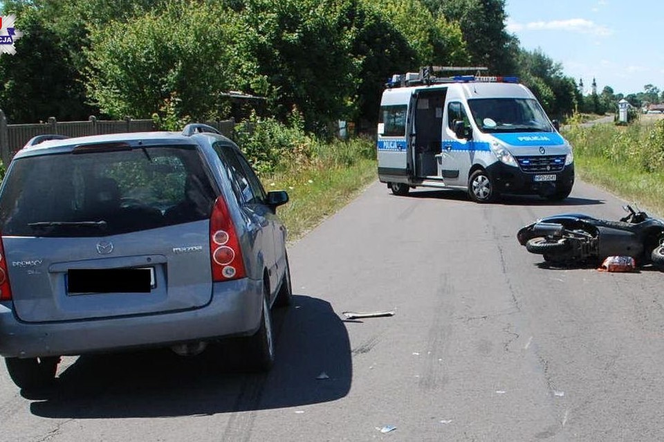 Czemierniki: Wypadek z udziałem motorowerzysty - Zdjęcie główne