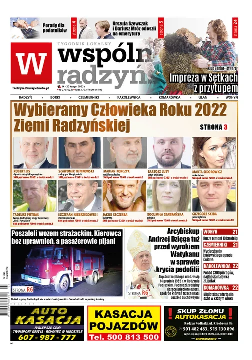 Najnowszy numer Wspólnoty Radzyńskiej (14 lutego 2023) - Zdjęcie główne