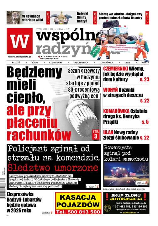 Najnowszy numer Wspólnoty Radzyńskiej (20 września 2022) - Zdjęcie główne