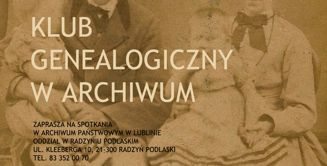 Spotkanie Klubu Genealogicznego w Archiwum. - Zdjęcie główne