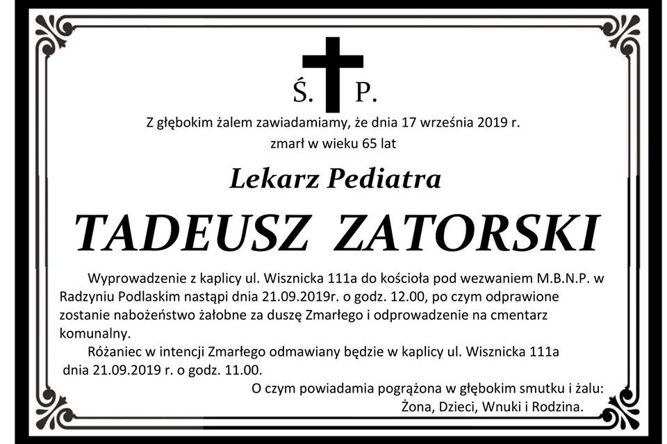 Uroczystości pogrzebowe śp. Tadeusza Zatorskiego - Zdjęcie główne