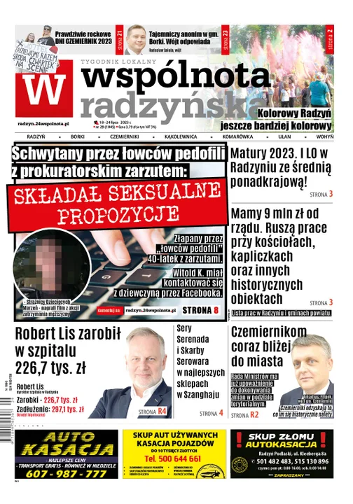 Najnowszy numer Wspólnoty Radzyńskiej (18 lipca 2023r) - Zdjęcie główne