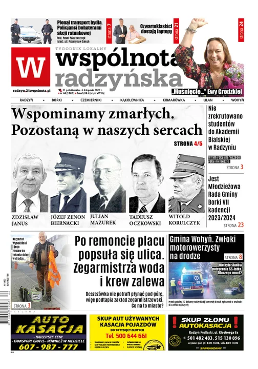 Najnowszy numer Wspólnoty Radzyńskiej (31 października 2023 r.) - Zdjęcie główne