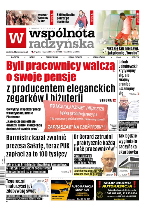 W środę ostatnie wydanie Wspólnoty Radzyńskiej w 2023 roku - Zdjęcie główne