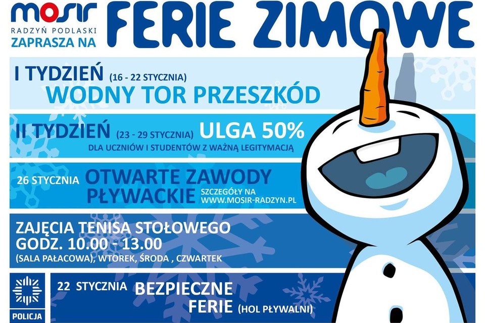 Ferie zimowe z MOSiR-em - Zdjęcie główne