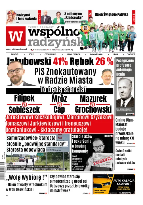 Najnowsze wydanie Wspólnoty Radzyńskiej 9 kwietnia 2024r - Zdjęcie główne