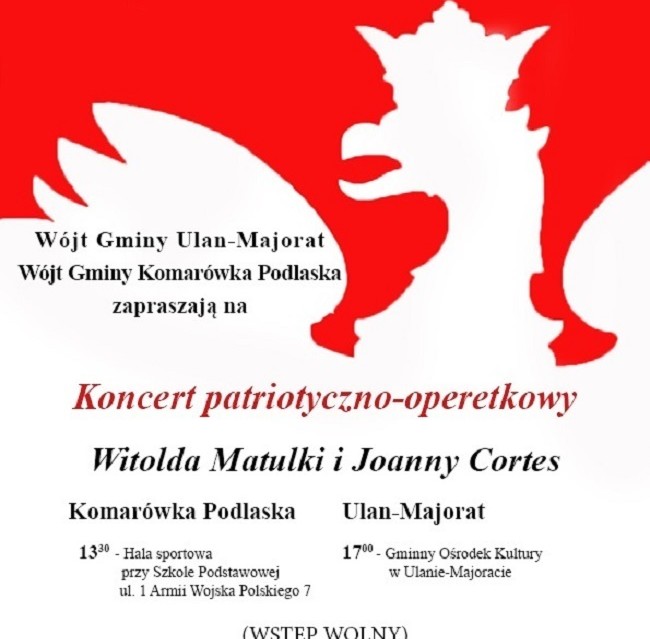 Koncert patriotyczno-operetkowy w Komarówce i Ulanie - Zdjęcie główne