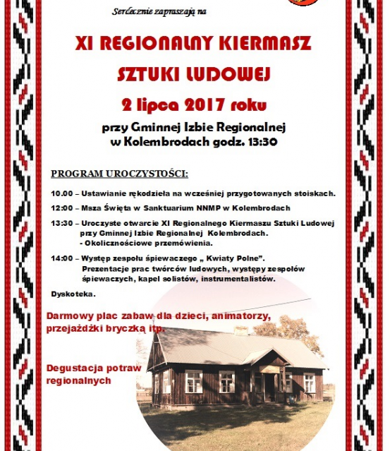 Regionalny Kiermasz Sztuki Ludowej Kolembrody 2017 - Zdjęcie główne