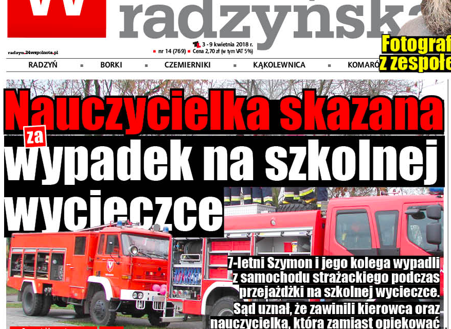 Nauczycielka skazana za wypadek na szkolnej wycieczce - Zdjęcie główne