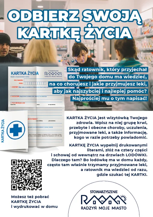 Uwaga seniorzy i nie tylko. Akcja : KARTKA ŻYCIA pomaga ratować życie. Wypełnij formularz - Zdjęcie główne