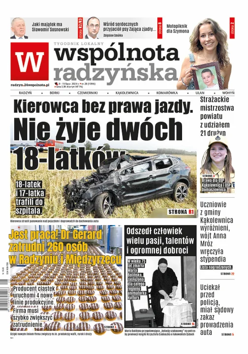 Najnowsze wydanie Wspólnoty Radzyńskiej - 9 lipca 2024r - Zdjęcie główne