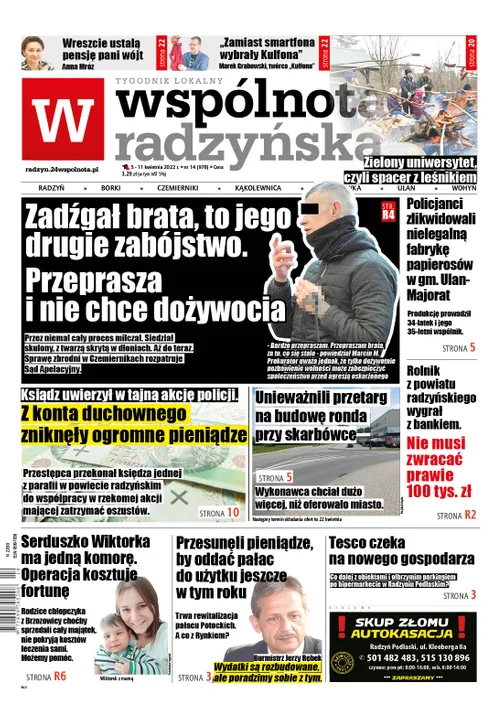 Najnowszy numer Wspólnoty Radzyńskiej ( 5 kwietnia 2022) - Zdjęcie główne