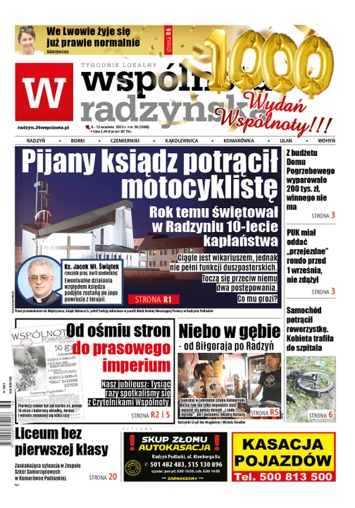 Najnowszy numer Wspólnoty Radzyńskiej (6 września 2022) - Zdjęcie główne